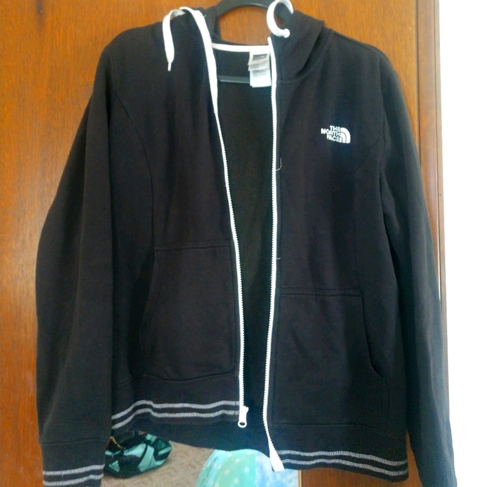 Black Zip Up North Face Jacket